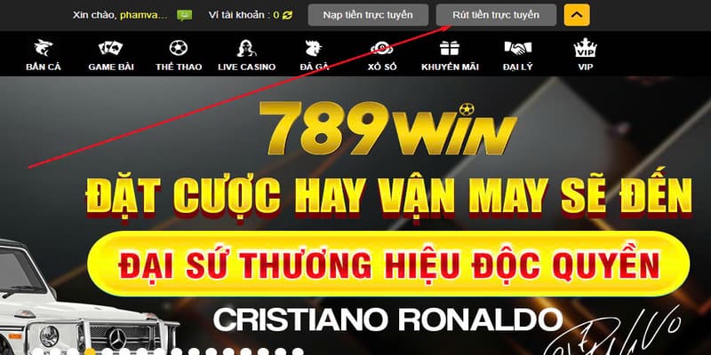 Truy cập tài khoản và rút tiền 789Win nhanh gọn